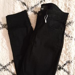3x1 High rise black jeans with Channel Inseam
